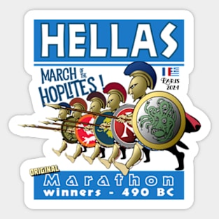 Hellas - Olympics 2024 - March of the Hoplites! Sticker